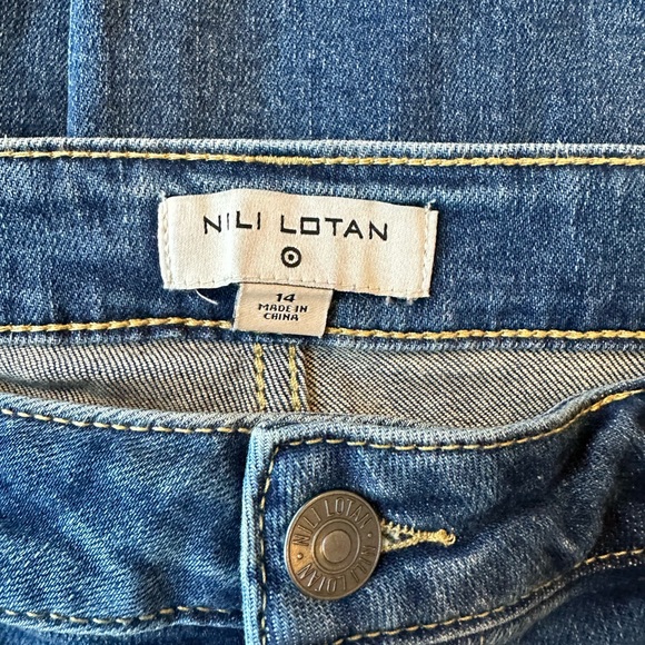 Nili Lotan Wide leg button side denim jeans Size 14 - Picture 5 of 12